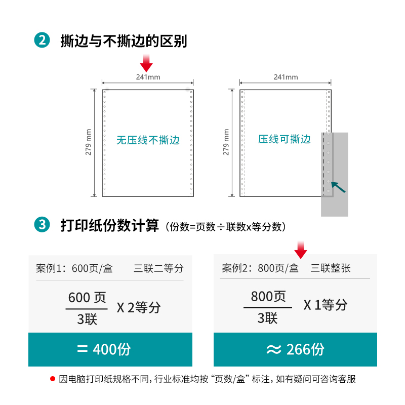 尊龙凯时木尚M241-3电脑打印纸(C彩色不撕边)(800页/盒)