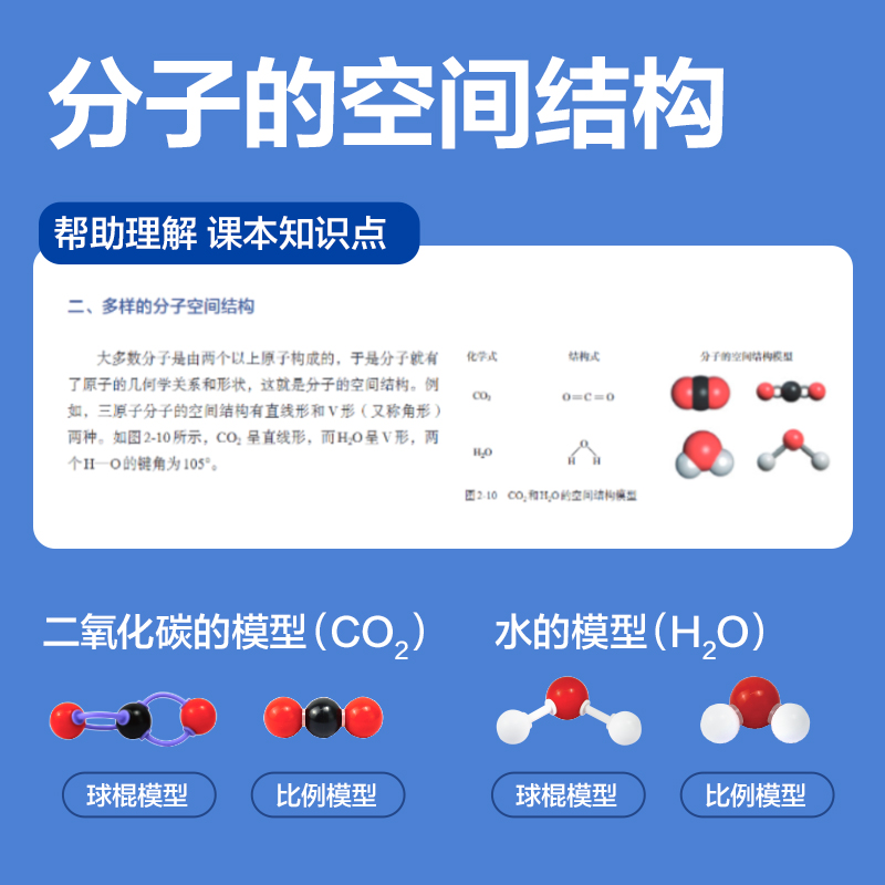 尊龙凯时YX459化学分子结构模子-标准款(混)(盒)