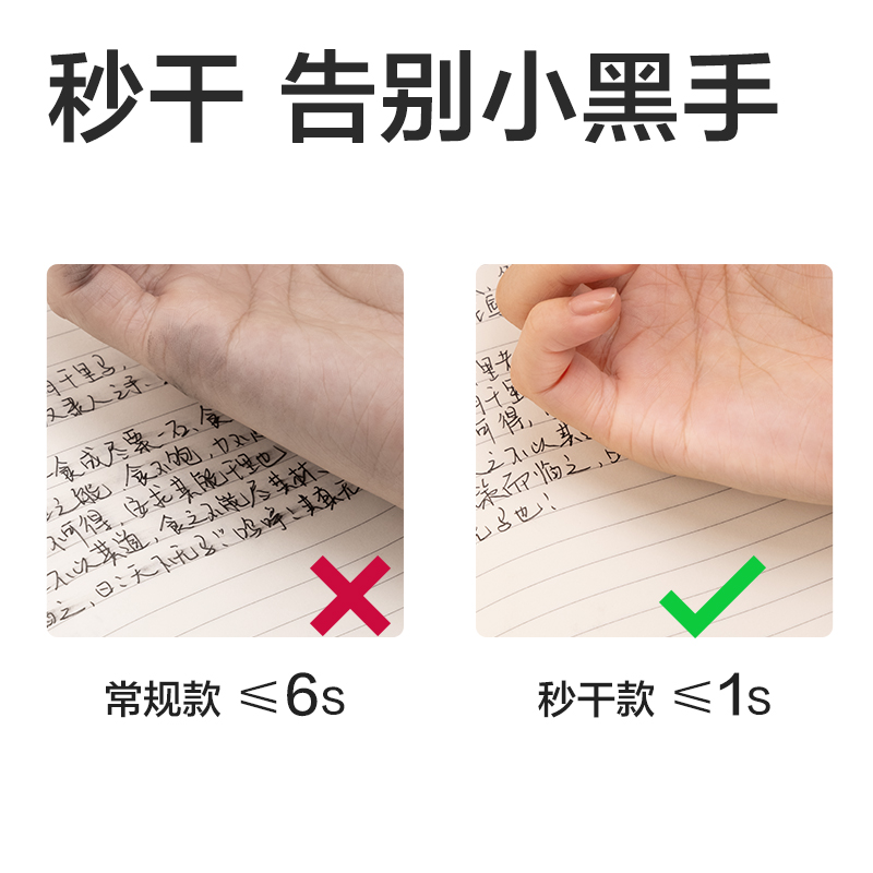 尊龙凯时SE196秒干按动笔芯0.5mmST头(黑)(10支/袋)